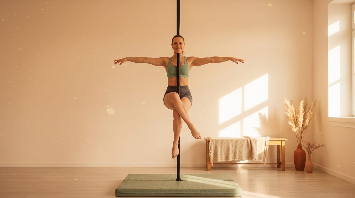 Tuto pole sit : t'asseoir sur la barre et lâcher les mains en sécurité